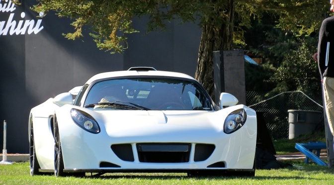 An Albino Hennessey Venom GT at the Quail