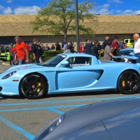 Baby Blue Porsche Carrera GT at Cars and Caffe