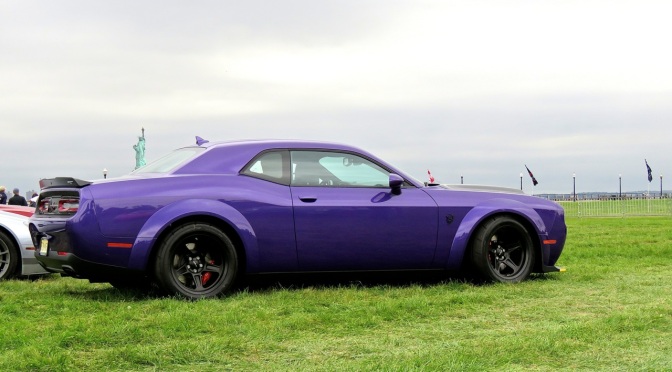 Dodge Demon in Plum Crazy in Liberty State Park